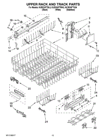 08 - Upper Rack And Track Parts parts for Kitchenaid Dishwasher KUDE03FTSS0 from AppliancePartsPros.com