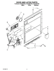 03 - Door And Latch Parts parts for Kitchenaid Dishwasher KUDU03STSS2 from AppliancePartsPros.com