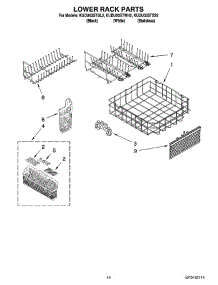 11 - Lower Rack Parts parts for Kitchenaid Dishwasher KUDU03STSS2 from AppliancePartsPros.com