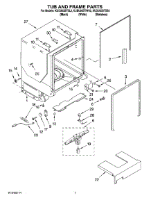 07 - Tub And Frame Parts parts for Kitchenaid Dishwasher KUDU03STBL2 from AppliancePartsPros.com
