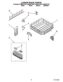 11 - Lower Rack Parts, Optional Parts (Not Included) parts for Kitchenaid Dishwasher KUDS03FTWH2 from AppliancePartsPros.com