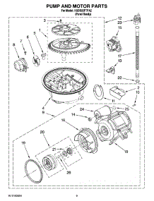 08 - Pump And Motor Parts parts for Kitchenaid Dishwasher KUDS03FTPA2 from AppliancePartsPros.com