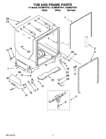 07 - Tub And Frame Parts parts for Kitchenaid Dishwasher KUDM03FTBL1 from AppliancePartsPros.com