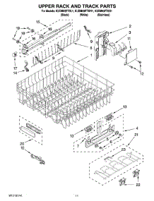 09 - Upper Rack And Track Parts parts for Kitchenaid Dishwasher KUDM03FTBL1 from AppliancePartsPros.com