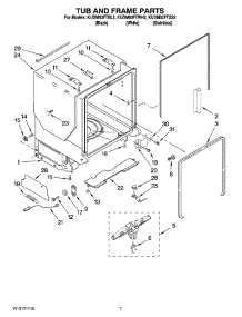 07 - Tub And Frame Parts parts for Kitchenaid Dishwasher KUDM03FTBL2 from AppliancePartsPros.com