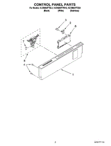 02 - Control Panel Parts parts for Kitchenaid Dishwasher KUDM03FTSS2 from AppliancePartsPros.com