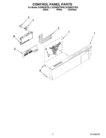 02 - Control Panel Parts parts for Kitchenaid Dishwasher KUDW03CTSS2 from AppliancePartsPros.com