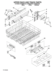 09 - Upper Rack And Track Parts parts for Kitchenaid Dishwasher KUDS03STSS2 from AppliancePartsPros.com