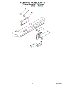 02 - Control Panel Parts parts for Kitchenaid Dishwasher KUDC03ITBS2 from AppliancePartsPros.com