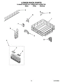 11 - Lower Rack Parts, Optional Parts (Not Included) parts for Kitchenaid Dishwasher KUDS03CTSS2 from AppliancePartsPros.com