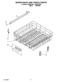 09 - Upper Rack And Track Parts parts for Kitchenaid Dishwasher KUDC03ITBS2 from AppliancePartsPros.com