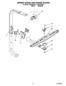 10 - Upper Wash And Rinse Parts parts for Kitchenaid Dishwasher KUDC03ITBS2 from AppliancePartsPros.com