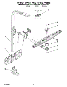 10 - Upper Wash And Rinse Parts parts for Kitchenaid Dishwasher KUDS03STWH2 from AppliancePartsPros.com