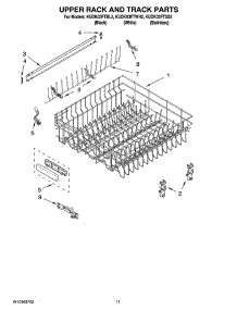 09 - Upper Rack And Track Parts parts for Kitchenaid Dishwasher KUDK03FTBL2 from AppliancePartsPros.com