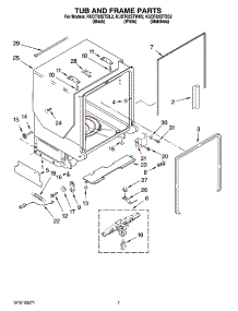07 - Tub And Frame Parts parts for Kitchenaid Dishwasher KUDT03STBL2 from AppliancePartsPros.com