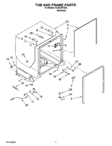 07 - Tub And Frame Parts parts for Kitchenaid Dishwasher KUDL03ITSS2 from AppliancePartsPros.com