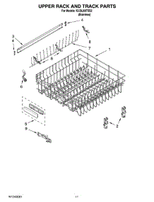 09 - Upper Rack And Track Parts parts for Kitchenaid Dishwasher KUDL03ITSS2 from AppliancePartsPros.com