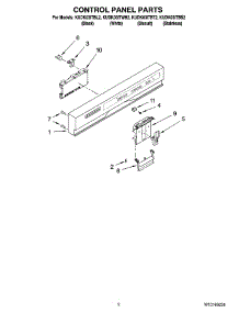 02 - Control Panel Parts parts for Kitchenaid Dishwasher KUDK03ITBT2 from AppliancePartsPros.com