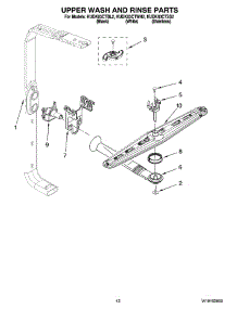 10 - Upper Wash And Rinse Parts parts for Kitchenaid Dishwasher KUDK03CTBL2 from AppliancePartsPros.com