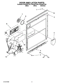 03 - Door And Latch Parts parts for Kitchenaid Dishwasher KUDU03FTWH2 from AppliancePartsPros.com