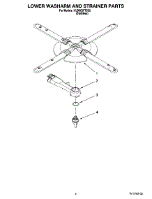 04 - Lower Washarm And Strainer Parts parts for Kitchenaid Dishwasher KUDX03FTSS2 from AppliancePartsPros.com