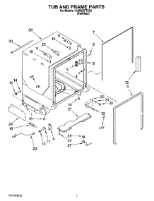 07 - Tub And Frame Parts parts for Kitchenaid Dishwasher KUDX03FTSS2 from AppliancePartsPros.com