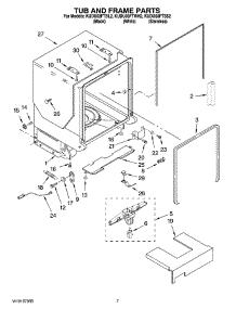 07 - Tub And Frame Parts parts for Kitchenaid Dishwasher KUDU03FTWH2 from AppliancePartsPros.com