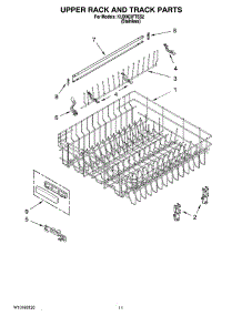 09 - Upper Rack And Track Parts parts for Kitchenaid Dishwasher KUDX03FTSS2 from AppliancePartsPros.com