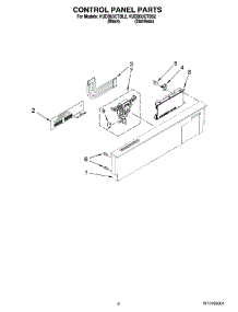 02 - Control Panel Parts parts for Kitchenaid Dishwasher KUDB03CTBS2 from AppliancePartsPros.com