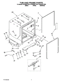 07 - Tub And Frame Parts parts for Kitchenaid Dishwasher KUDA03CTBL2 from AppliancePartsPros.com