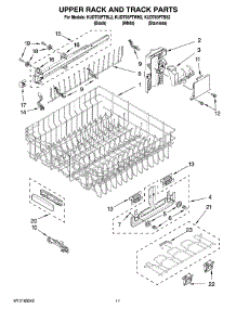 09 - Upper Rack And Track Parts parts for Kitchenaid Dishwasher KUDT03FTBL2 from AppliancePartsPros.com