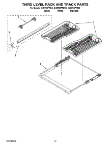 12 - Third Level Rack And Track Parts, Optional Parts (Not Included) parts for Kitchenaid Dishwasher KUDT03FTBL2 from AppliancePartsPros.com