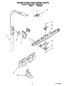 10 - Upper Wash And Rinse Parts parts for Kitchenaid Dishwasher KUDB03CTBS2 from AppliancePartsPros.com