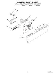 02 - Control Panel Parts parts for Kitchenaid Dishwasher KUDW03CTSS1 from AppliancePartsPros.com