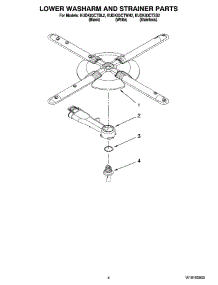 04 - Lower Washarm And Strainer Parts parts for Kitchenaid Dishwasher KUDK03CTSS2 from AppliancePartsPros.com