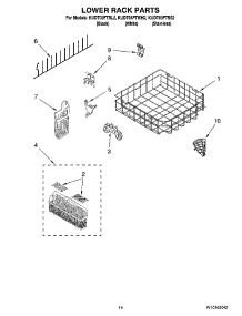 11 - Lower Rack Parts parts for Kitchenaid Dishwasher KUDT03FTSS2 from AppliancePartsPros.com