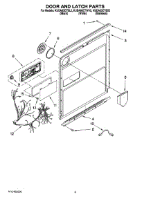 03 - Door And Latch Parts parts for Kitchenaid Dishwasher KUDA03CTBS2 from AppliancePartsPros.com