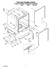 07 - Tub And Frame Parts parts for Kitchenaid Dishwasher KUDT03FTWH2 from AppliancePartsPros.com