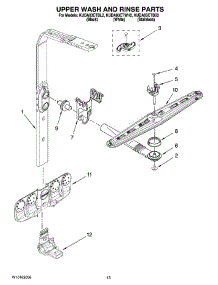 10 - Upper Wash And Rinse Parts parts for Kitchenaid Dishwasher KUDA03CTWH2 from AppliancePartsPros.com