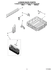 11 - Lower Rack Parts, Optional Parts (Not Included) parts for Kitchenaid Dishwasher KUDA03CTWH2 from AppliancePartsPros.com
