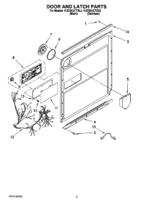 03 - Door And Latch Parts parts for Kitchenaid Dishwasher KUDB03CTBL2 from AppliancePartsPros.com