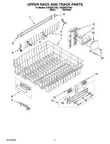 09 - Upper Rack And Track Parts parts for Kitchenaid Dishwasher KUDB03CTBL2 from AppliancePartsPros.com