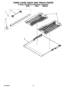 12 - Third Level Rack And Track Parts, Optional Parts (Not Included) parts for Kitchenaid Dishwasher KUDT03STWH2 from AppliancePartsPros.com