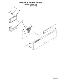 02 - Control Panel Parts parts for Kitchenaid Dishwasher KUDU03FTPA2 from AppliancePartsPros.com