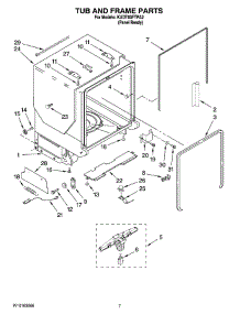 07 - Tub And Frame Parts parts for Kitchenaid Dishwasher KUDT03FTPA2 from AppliancePartsPros.com