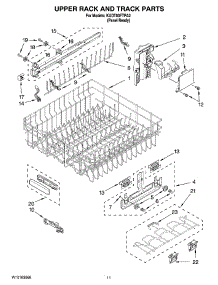 09 - Upper Rack And Track Parts parts for Kitchenaid Dishwasher KUDT03FTPA2 from AppliancePartsPros.com