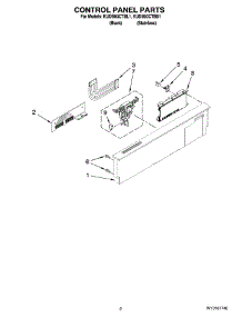 02 - Control Panel Parts parts for Kitchenaid Dishwasher KUDB03CTBS1 from AppliancePartsPros.com