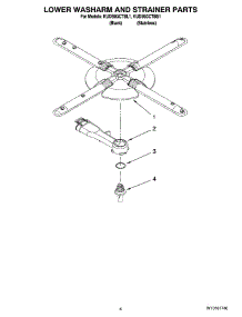04 - Lower Washarm And Strainer Parts parts for Kitchenaid Dishwasher KUDB03CTBS1 from AppliancePartsPros.com