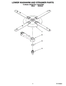 04 - Lower Washarm And Strainer Parts parts for Kitchenaid Dishwasher KUDC03ITBL2 from AppliancePartsPros.com