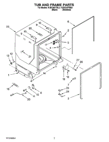 07 - Tub And Frame Parts parts for Kitchenaid Dishwasher KUDC03ITBL2 from AppliancePartsPros.com